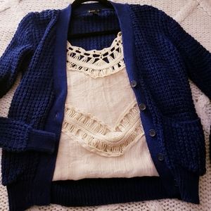 Spring Sweater - ROYAL Blue Cardigan Sweater
